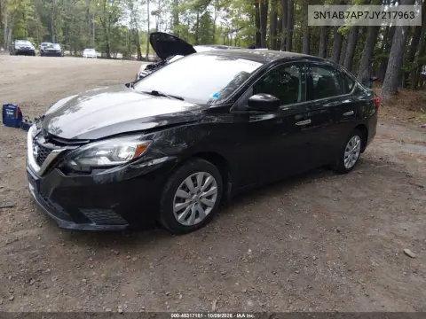 2018 Nissan Sentra S VIN 3N1AB7AP7JY217963 фото 3
