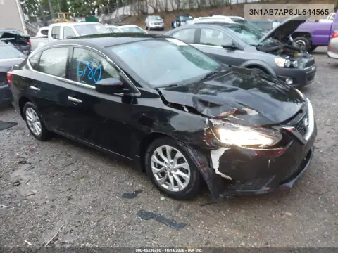 3N1AB7AP8JL644565 — 2018 Nissan Sentra, Передняя часть, фото до ремонта