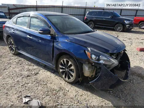 3N1AB7AP2JY203842 — 2018 Nissan Sentra, Передняя часть, фото до ремонта