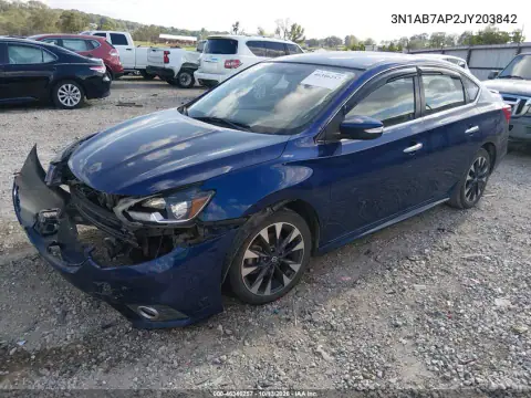 3N1AB7AP2JY203842 — 2018 Nissan Sentra, Передняя часть, фото до ремонта