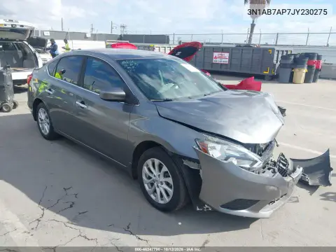 3N1AB7AP7JY230275 — 2018 Nissan Sentra, Передняя часть, фото до ремонта