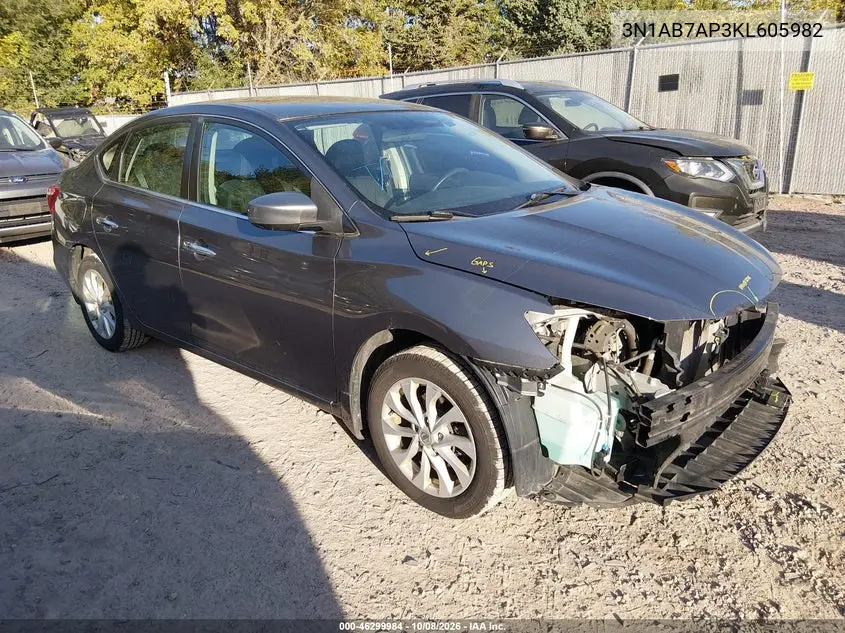 2019 Nissan Sentra Sv VIN 3N1AB7AP3KL605982 фото 2