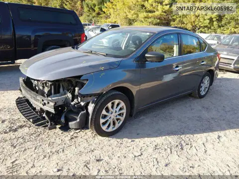 2019 Nissan Sentra Sv VIN 3N1AB7AP3KL605982 фото 3