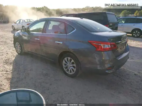 2019 Nissan Sentra Sv VIN 3N1AB7AP3KL605982 фото 4