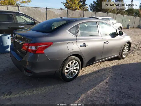2019 Nissan Sentra Sv VIN 3N1AB7AP3KL605982 фото 5
