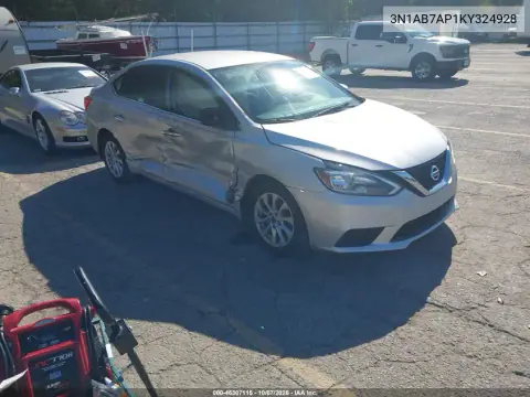 3N1AB7AP1KY324928 — 2019 Nissan Sentra, Правая сторона, фото до ремонта