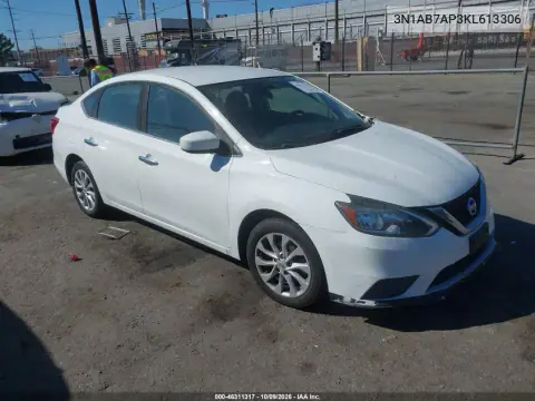 3N1AB7AP3KL613306 — 2019 Nissan Sentra, Передний левый, фото до ремонта