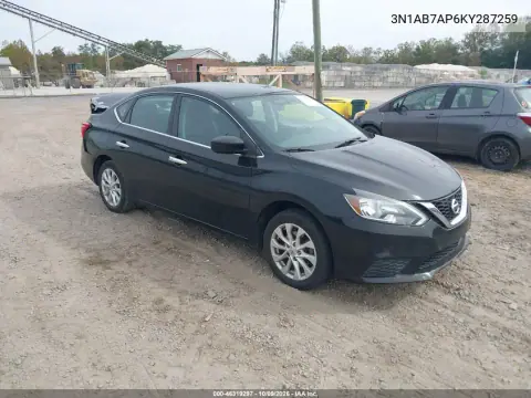 3N1AB7AP6KY287259 — 2019 Nissan Sentra, Сзади, фото до ремонта