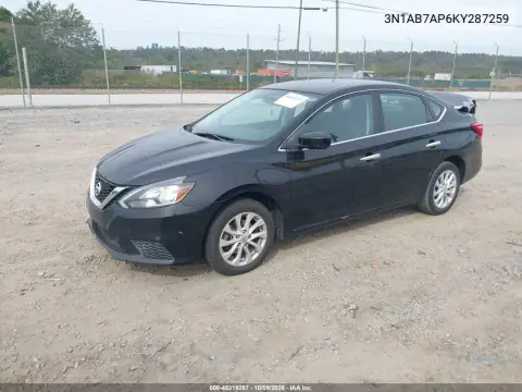 2019 Nissan Sentra Sv VIN 3N1AB7AP6KY287259 фото 2