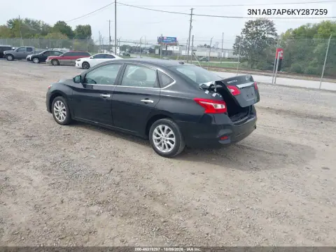 2019 Nissan Sentra Sv VIN 3N1AB7AP6KY287259 фото 3