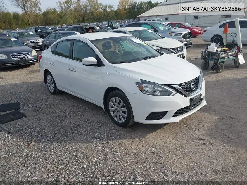 2019 Nissan Sentra S VIN 3N1AB7AP3KY382586 фото 2