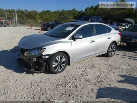 3N1AB7APXKY256242 — 2019 Nissan Sentra, фото 2 с аукциона IAAI, Передняя часть