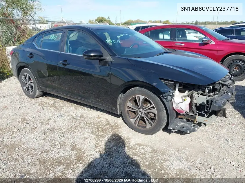 2020 Nissan Sentra Sv VIN 3N1AB8CV0LY237718 фото 2