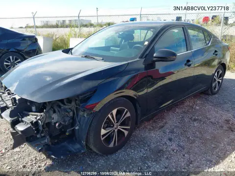 2020 Nissan Sentra Sv VIN 3N1AB8CV0LY237718 фото 3