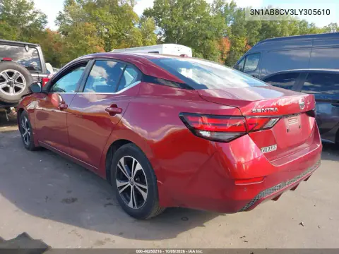 2020 Nissan Sentra Sv Xtronic Cvt VIN 3N1AB8CV3LY305610 фото 4