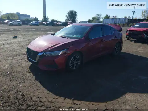 3N1AB8CV8MY213488 — 2021 Nissan Sentra, Левая сторона, фото до ремонта