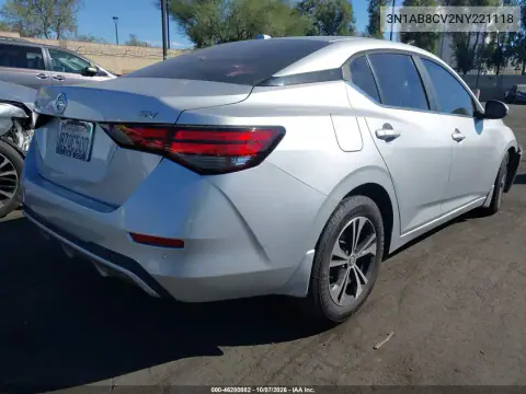 2022 Nissan Sentra Sv Xtronic Cvt VIN 3N1AB8CV2NY221118 фото 5