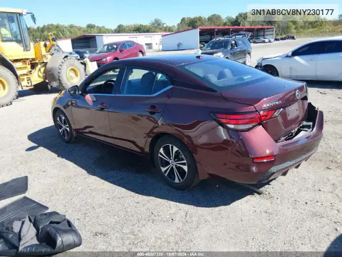 2022 Nissan Sentra Sv Xtronic Cvt VIN 3N1AB8CV8NY230177 фото 4