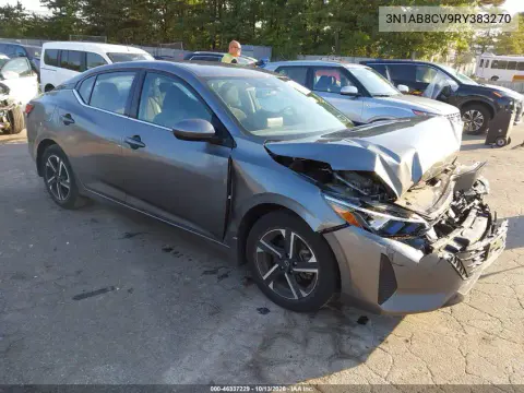 3N1AB8CV9RY383270 — 2024 Nissan Sentra, Передняя часть, фото до ремонта