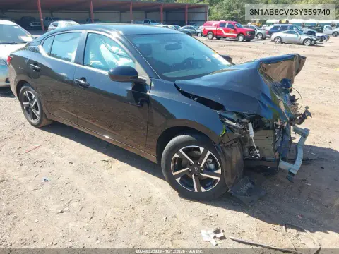 3N1AB8CV2SY359740 — 2025 Nissan Sentra, Передняя часть, фото до ремонта
