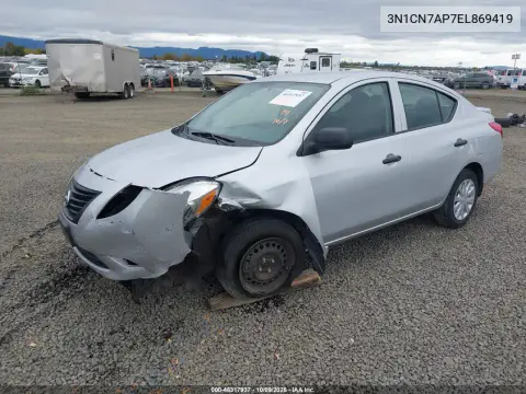 2014 Nissan Versa 1.6 S+ VIN 3N1CN7AP7EL869419 фото 3