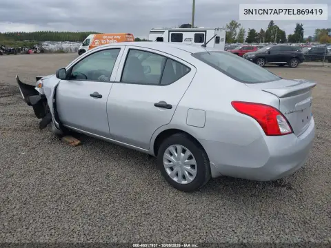 2014 Nissan Versa 1.6 S+ VIN 3N1CN7AP7EL869419 фото 4