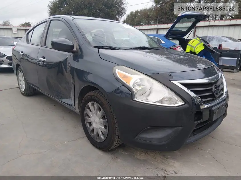 3N1CN7AP3FL885022 — 2015 Nissan Versa, фото 2 с аукциона IAAI, Правый бок