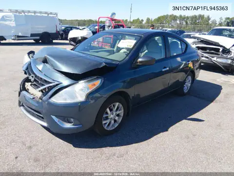 3N1CN7AP1FL945363 — 2015 Nissan Versa, фото 3 с аукциона IAAI, Передняя часть