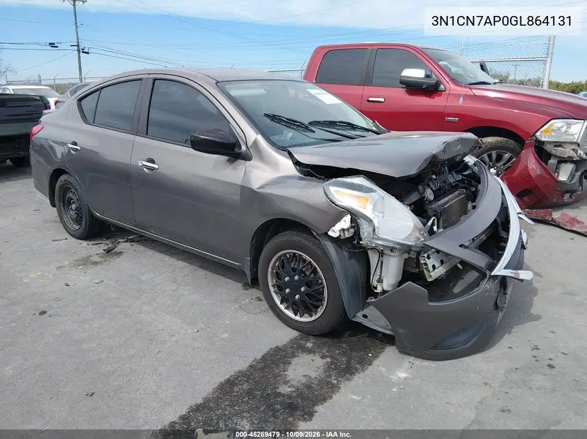 2016 Nissan Versa 1.6 Sv VIN 3N1CN7AP0GL864131 фото 2