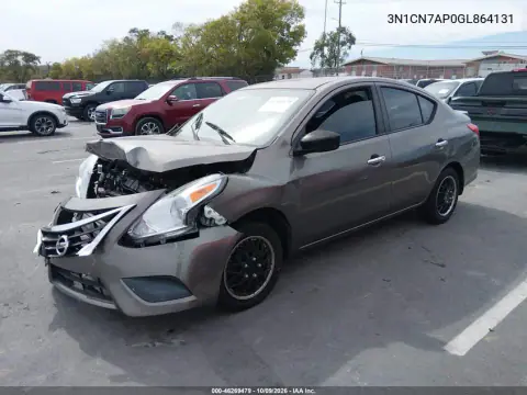 2016 Nissan Versa 1.6 Sv VIN 3N1CN7AP0GL864131 фото 3