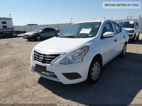2016 Nissan Versa 1.6 S VIN 3N1CN7AP3GL911362 фото 3