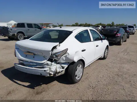 2016 Nissan Versa 1.6 S VIN 3N1CN7AP3GL911362 фото 5