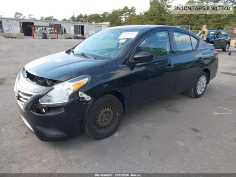 2018 Nissan Versa 1.6 S+ VIN 3N1CN7AP5JL807740 фото 3