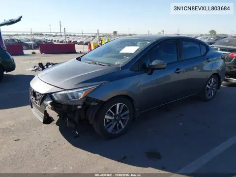 2020 Nissan Versa Sv Xtronic Cvt VIN 3N1CN8EVXLL803684 фото 3