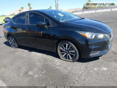 3N1CN8EV2ML915185 — 2021 Nissan Versa, Передняя часть, фото до ремонта