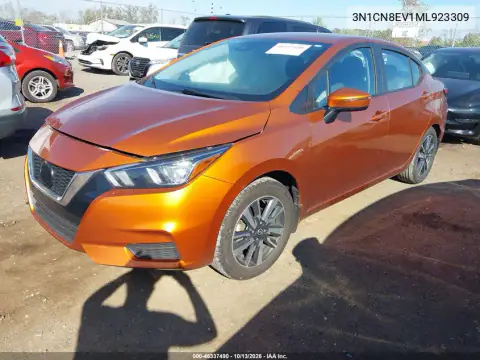 2021 Nissan Versa Sv Xtronic Cvt VIN 3N1CN8EV1ML923309 фото 2