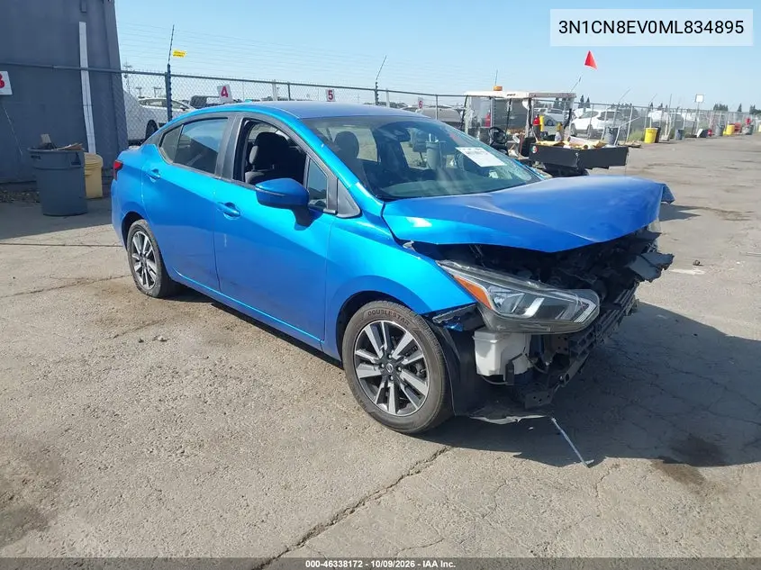 2021 Nissan Versa Sv Xtronic Cvt VIN 3N1CN8EV0ML834895 фото 1