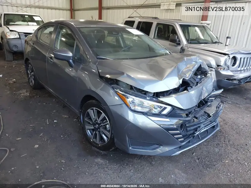 3N1CN8EV2SL870035 Nissan Versa 2025 — повреждение Передняя часть, фото до ремонта