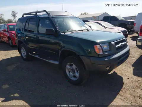 5N1ED28Y01C543862 — 2001 Nissan Xterra, Естественный износ, фото до ремонта
