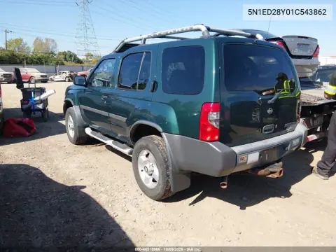 2001 Nissan Xterra Se VIN 5N1ED28Y01C543862 фото 4