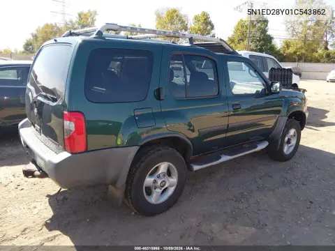 2001 Nissan Xterra Se VIN 5N1ED28Y01C543862 фото 5