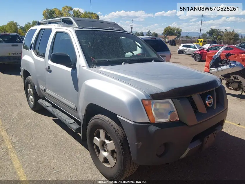 2007 Nissan Xterra S VIN 5N1AN08W67C525261 фото 2