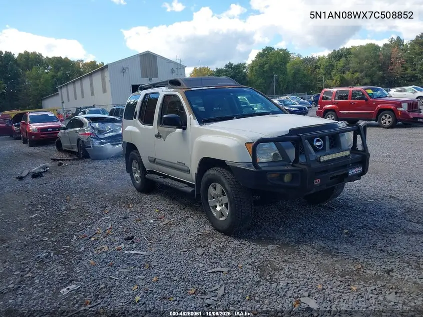 2007 Nissan Xterra Off Road VIN 5N1AN08WX7C508852 фото 2