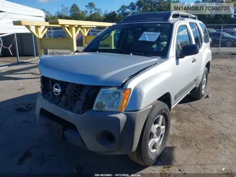 2007 Nissan Xterra S VIN 5N1AN08U17C500735 фото 3