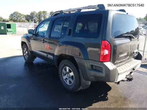 2011 Nissan Xterra Pro-4X VIN 5N1AN0NW7BC517540 фото 4