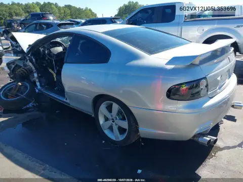 2005 Pontiac Gto VIN 6G2VX12U05L353696 фото 3