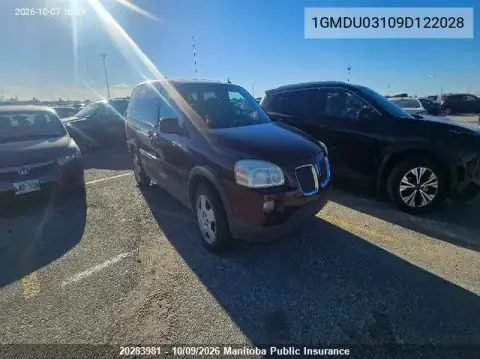2009 Pontiac Montana Sv6 VIN 1GMDU03109D122028 фото 2