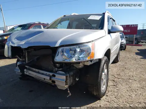 2009 Pontiac Torrent VIN 2CKDL43F696216142 фото 2