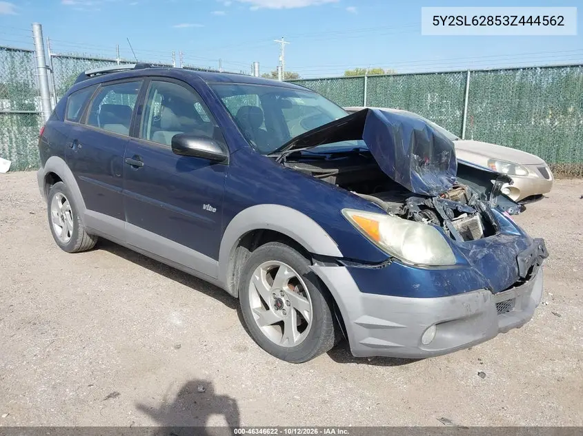 2003 Pontiac Vibe VIN 5Y2SL62853Z444562 фото 1