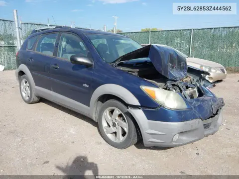 5Y2SL62853Z444562 — 2003 Pontiac VIBE, Передняя часть, фото до ремонта